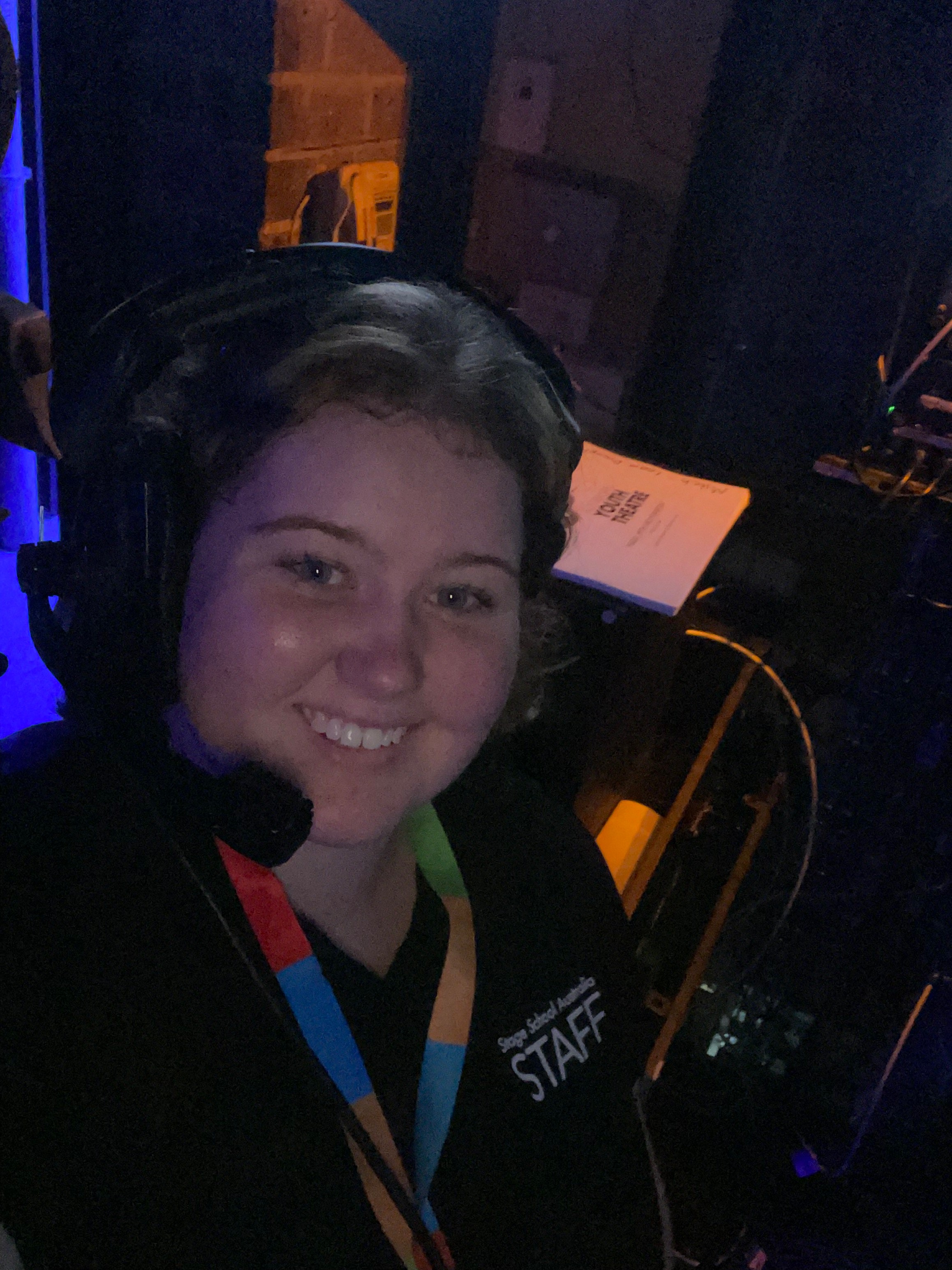 Lauren Bull behind stage